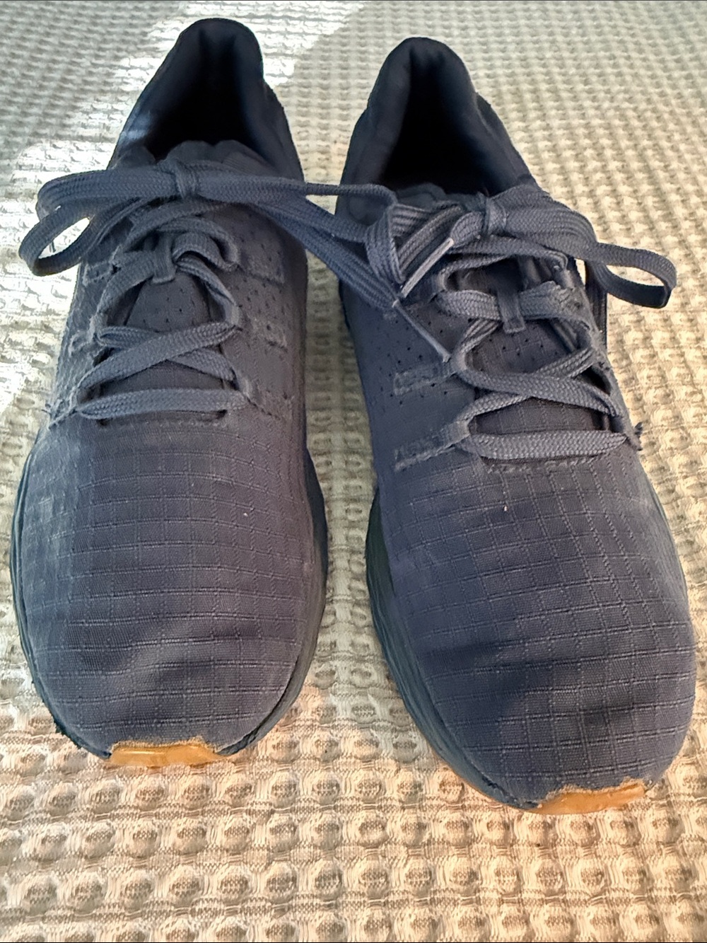 Women’s Navy Casual Lace-Up Sneakers. Made by NoBull in size 7.5.